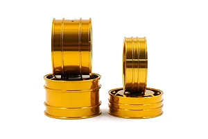 Yeah Racing 1.9&amp;quot; Aluminium Front and Rear 8W Spoke Rims 4Pcs - Gold image 2