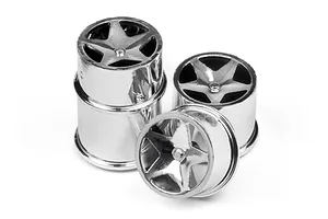 HPI 0.4" Q32 Super Star Chrome Rims Set image 14411