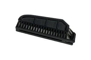 A black plastic Type B fender duct accessory for 1/10 scale RC car bodies, shown from a high angle against a white background.