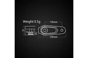 Power HD Aluminium 25T 18mm Servo Horn - Black image 144257