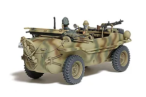 Tamiya 1/35 German Schwimmwagen T166 Wide Wheel Version Scaled Plastic Model Kit image 144608
