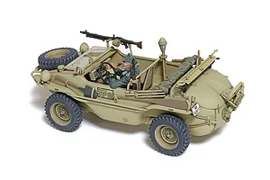 Tamiya 1/35 German Schwimmwagen T166 Wide Wheel Version Scaled Plastic Model Kit image 144610