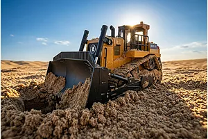 HuiNa 1554 RC Bulldozer Electric Tracked 1/16 Scale RTR with LED Lights and Sound Board image 144640