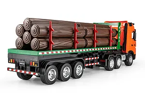 HuiNa 1313 RC Logging Truck Electric 2WD 1/18 Scale RTR - Orange/Green image 144645