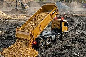 HuiNa 1536 RC Dump Truck Electric 8WD 1/14 Scale RTR - Yellow image 144747
