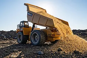 HuiNa 1534 Dump Truck RC Construction Vehicle Electric 4WD 1/18 Scale RTR - Yellow image 144798