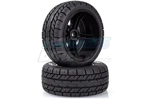 Louise 2.2/3.0" Rocket Tyres on Black Rims - Glued Wheels 2Pcs image 14481