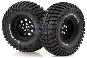 Louise 1.9" CR Ardent Tyres on Black 9 Spoke Rims - Glued Wheels 2Pcs image 14508