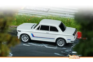 HPI Nano-TTR BMW 2002 Turbo RC Car Electric RWD 1/64 Scale RTR - White image 145091