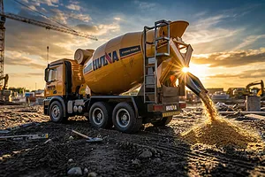 Huina Cement Mixer Truck RC Construction Vehicle Electric 4WD 1/14 Scale RTR image 145120