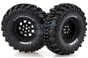 Louise 1.9" CR Champ Tyres on Black 9 Spoke Rims - Glued Wheels 2Pcs image 14522