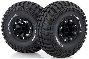 Louise 2.2" CR Ardent Tyres on Black 8 Spoke Rims - Glued Wheels 2Pcs image 14533