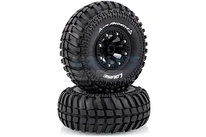 Louise 2.2" CR Ardent Tyres on Black 8 Spoke Rims - Glued Wheels 2Pcs image 14534