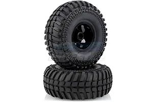 Louise 2.2" CR Ardent Tyres on Black 8 Spoke Rims - Glued Wheels 2Pcs image 14535