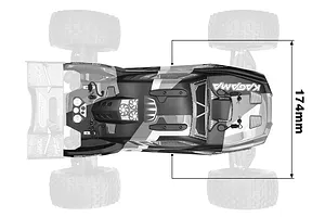 Team Corally 1/8 Kagama XP 6S Monster Truck Painted Body Shell - Green image 145343