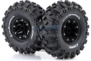 Louise 2.2" CR Rowdy Tyres on Black 8 Spoke Rims - Glued Wheels 2Pcs image 14546