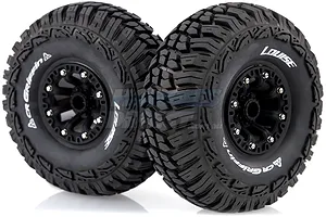 Louise 2.2" CR Griffin Tyres on Black 8 Spoke Rims - Glued Wheels 2Pcs image 14551