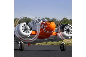 E-Flite RC Plane Beechcraft D18/RC-45J 1.5m Trainer BNF Basic with AS3X+ and Safe Select Technology image 145649