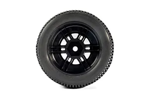 Pro-Line 1/16 King Pin Front &amp;amp; Rear Tyres on Black Split Six Rims - Glued Wheels 4Pcs image 6