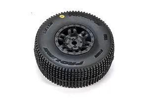 Pro-Line 1/16 King Pin Front &amp;amp; Rear Tyres on Black Split Six Rims - Glued Wheels 4Pcs image 7