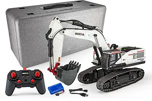 Huina 1594-W RC Excavator Electric Tracked 1/14 Scale RTR - White image 145803