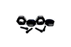 Reefs RC Aluminium 12mm Wheel Hexes 4Pcs - Black