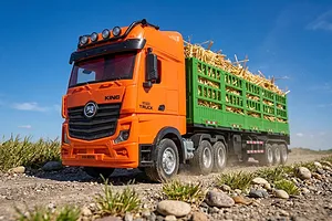 HuiNa 1312 RC Semi Truck Electric 4WD 1/18 Scale RTR - Orange/Green image 146350