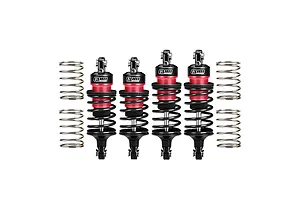 GPM Aluminium 58mm Front &amp; 60mm Rear Shocks 4Pcs - Red/Black
