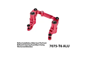 GPM Aluminium Steering Bell Crank/Drag Link Assembly - Red
