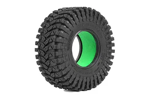 Boom Racing 1.9" TPD GEKKO Red Rock Crawler Tyres with Rock Monster Green Foam Inserts 2Pcs