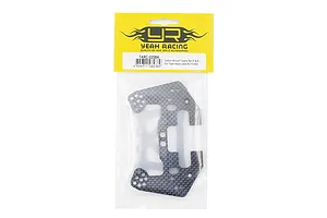 Yeah Racing carbon fibre shock towers for Team Associated RC10 4WD in original yellow and clear plastic retail packaging.