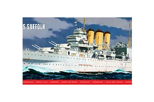 Airfix 1/600 HMS Suffolk Heavy Cruiser Scaled Plastic Model Kit