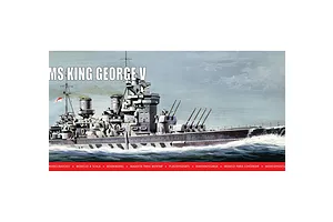 Airfix 1/600 HMS King George V Battleship Scaled Plastic Model Kit