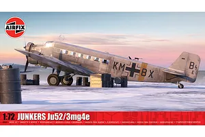 Airfix 1/72 Junkers Ju52/3mg4e Transport Aircraft Scaled Plastic Model Kit