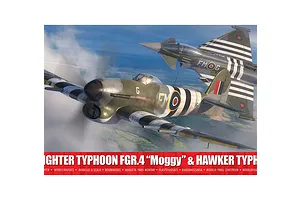 Airfix 1/72 Eurofighter Typhoon FGR.4 "Moggy" &amp; Hawker Typhoon Mk.IB Scaled Plastic Model Kit - Twin Pack