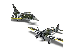 Airfix 1/72 Eurofighter Typhoon FGR.4 &amp;quot;Moggy&amp;quot; &amp;amp; Hawker Typhoon Mk.IB Scaled Plastic Model Kit - Twin Pack image 147177