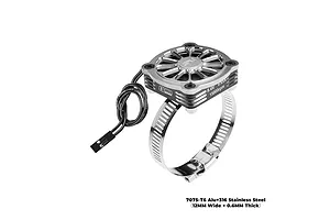 GPM Aluminium And Stainless Steel 40-56mm Adjustable Fan Mount with 40x40x10mm Cooling Fan - Silver