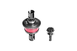 GPM Carbon Steel and Aluminium Front or Rear 34T/10T 1.3Mod Complete Differential and Input Gear Set 2Pcs - Red
