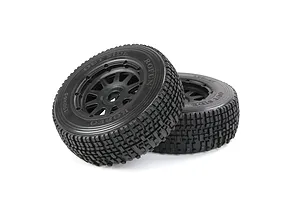 Rovan 1/5 5SC Front Tyres on Black Rims - Beadlock Wheels 2Pcs image 3