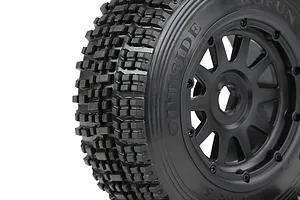 Rovan 1/5 5SC Tyres on Black Rims - Beadlock Wheels 2Pcs image 2