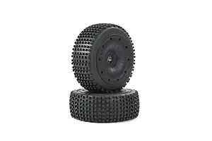 Rovan 1/5 Dirt Buster Tyres on Black Closed Rims - Beadlock Wheels 2Pcs