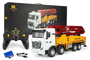 HuiNa 1381 RC Concrete Pump Truck Electric 4WD 1/18 Scale RTR - Red image 148058