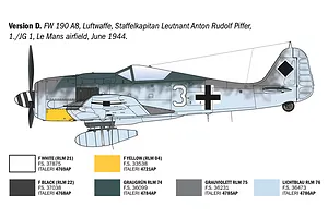 Italeri 1/72 Focke-Wulf FW 190 A-7/A8 Aces Fighter Scaled Plastic Model Kit image 6