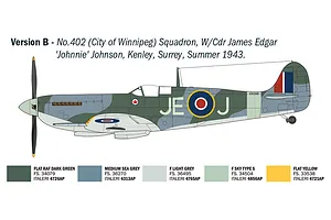 Italeri 1/48 Spitfire Mk. IX Aces Fighter Scaled Plastic Model Kit image 5