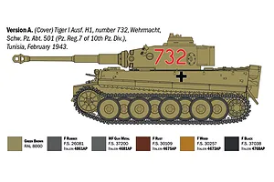 Italeri 1/35 Pz. Kpfw. VI Tiger I Ausf. E (tp) Early Production Tank Scaled Plastic Model Kit image 3