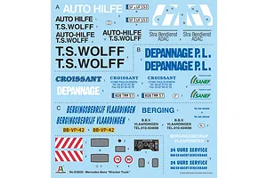 Italeri 1/24 Mercedes-Benz Wrecker Tow Truck Scaled Plastic Model Kit image 148239