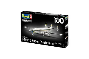 Revell 1/144 scale Lockheed L-1049G Super Constellation Lufthansa model kit box showing the finished aircraft model on a black background.