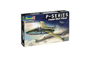 Revell 1/72 scale Focke-Wulf Flitzer P-Series plastic model aircraft kit box showing box art of the jet in flight.