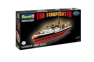 Revell 1/87 scale The Firefighter Harbor Fire Boat plastic model kit box showing a finished model of the ship.