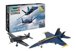 Revell 1/72 Blue Angels - 80 Years Scaled Plastic Model Kit Starter Kit